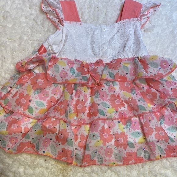 a toddlers DDG Darlings sleeveless button layered lace dress 3T - Picture 2 of 3